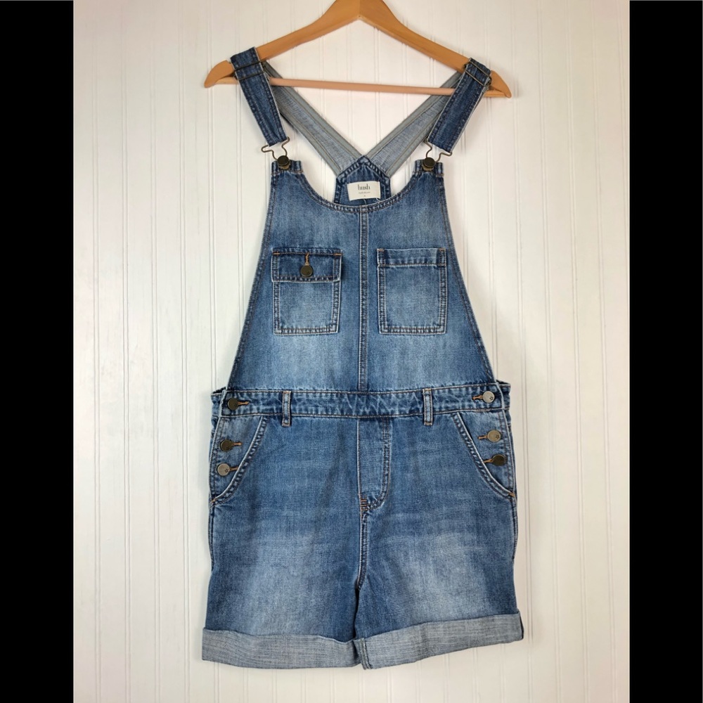 Hush UK Women's Denim Blue Jean Shortalls Overalls Sz 10